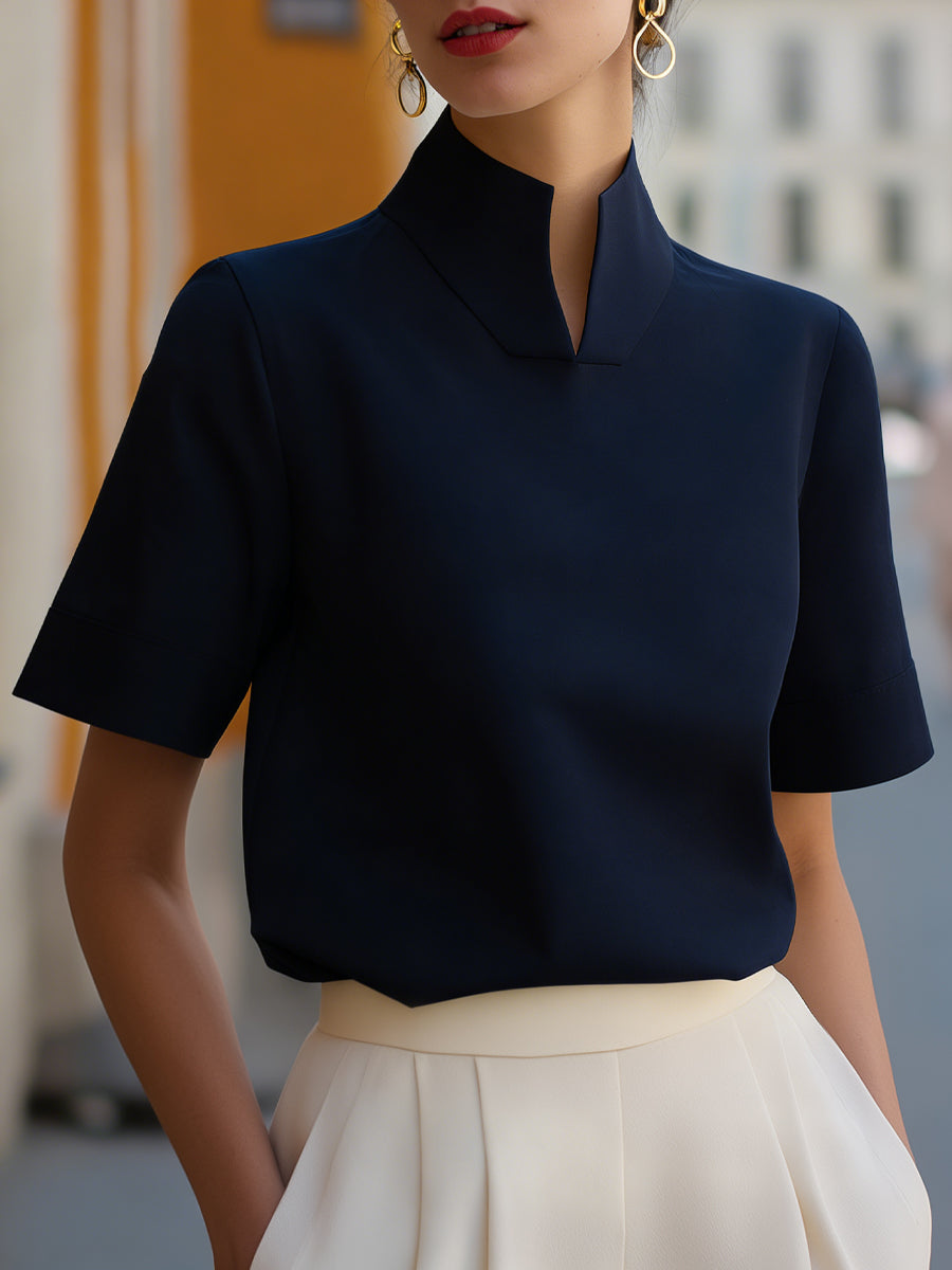 Margot | Stand Collar Blouse
