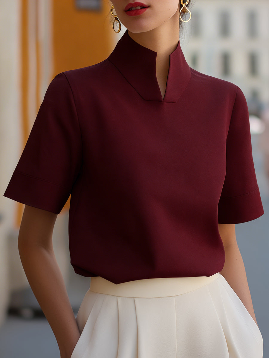 Margot | Stand Collar Blouse