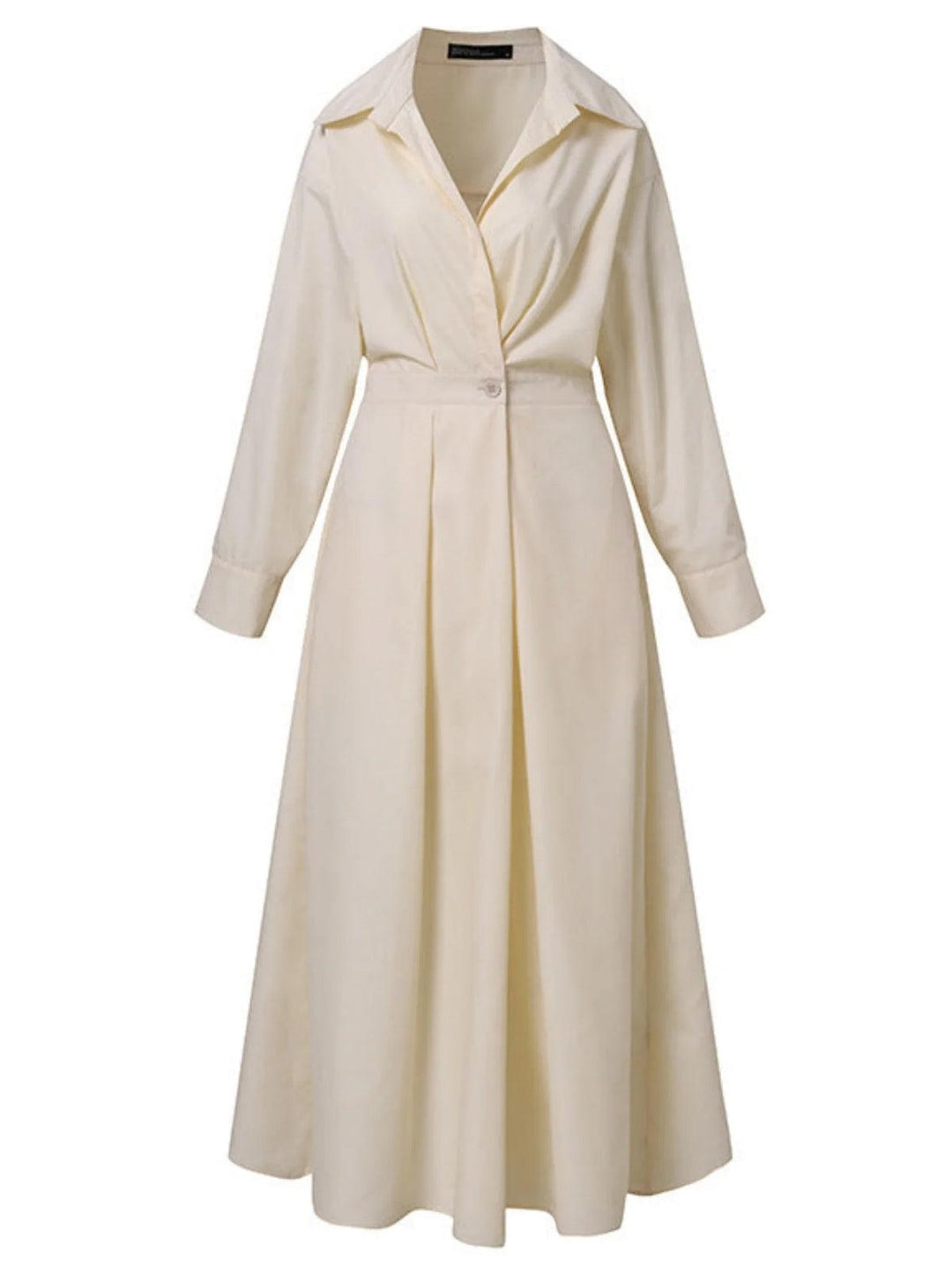 Elsie | Elegant Button Lapel Midi Dress