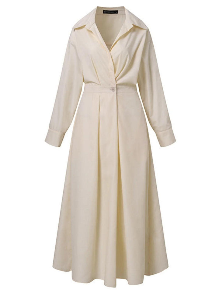 Elsie | Elegant Button Lapel Midi Dress