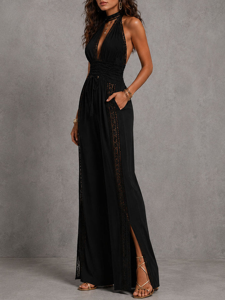 Diane | Boho Lace Wide-Leg Jumpsuit
