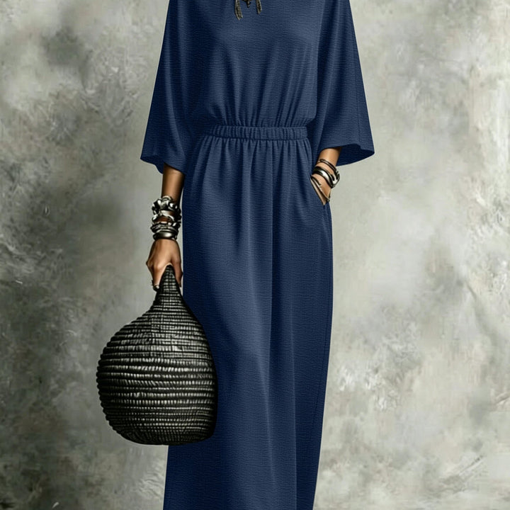 Matilda | Elastic Waist Maxi Dress with Pockets