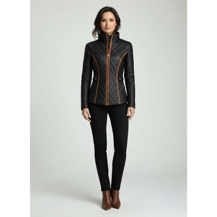Leatrice | Diamond-Quilted Lined Jacket