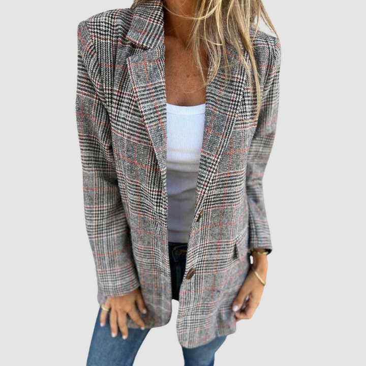 Isabel | Elegant Plaid Winter Blazer
