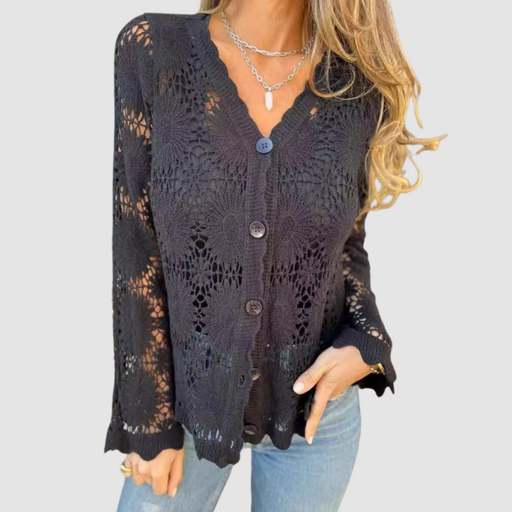 Laurelle | Lace V-Neck Cardigan
