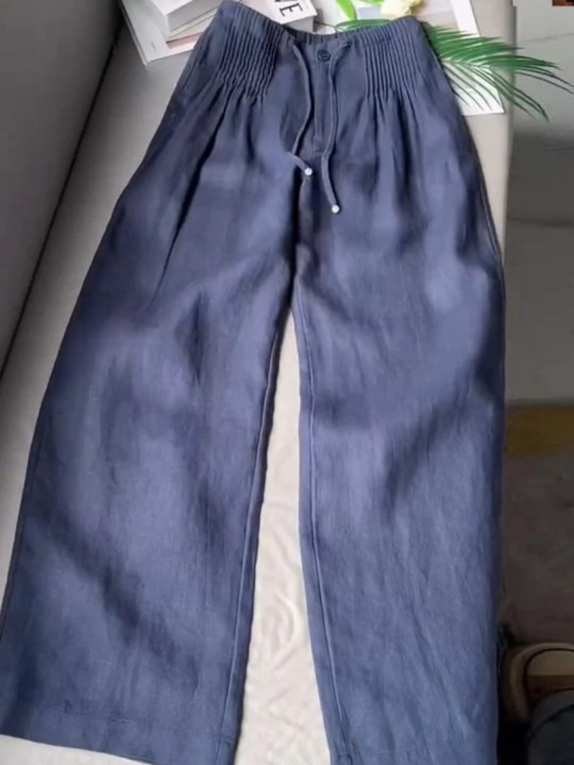 Isa | Wide Leg Pants Deep Blue