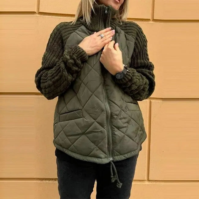 Sybil | Quilted Knit Sleeve Jacket