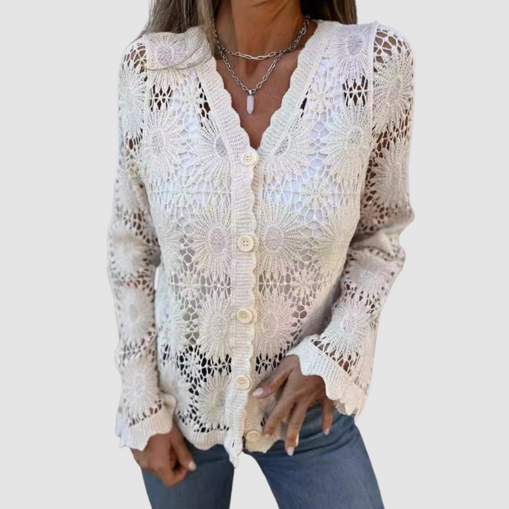 Laurelle | Lace V-Neck Cardigan