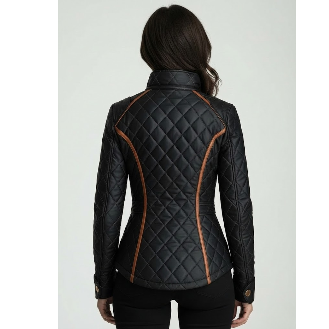 Leatrice | Diamond-Quilted Lined Jacket