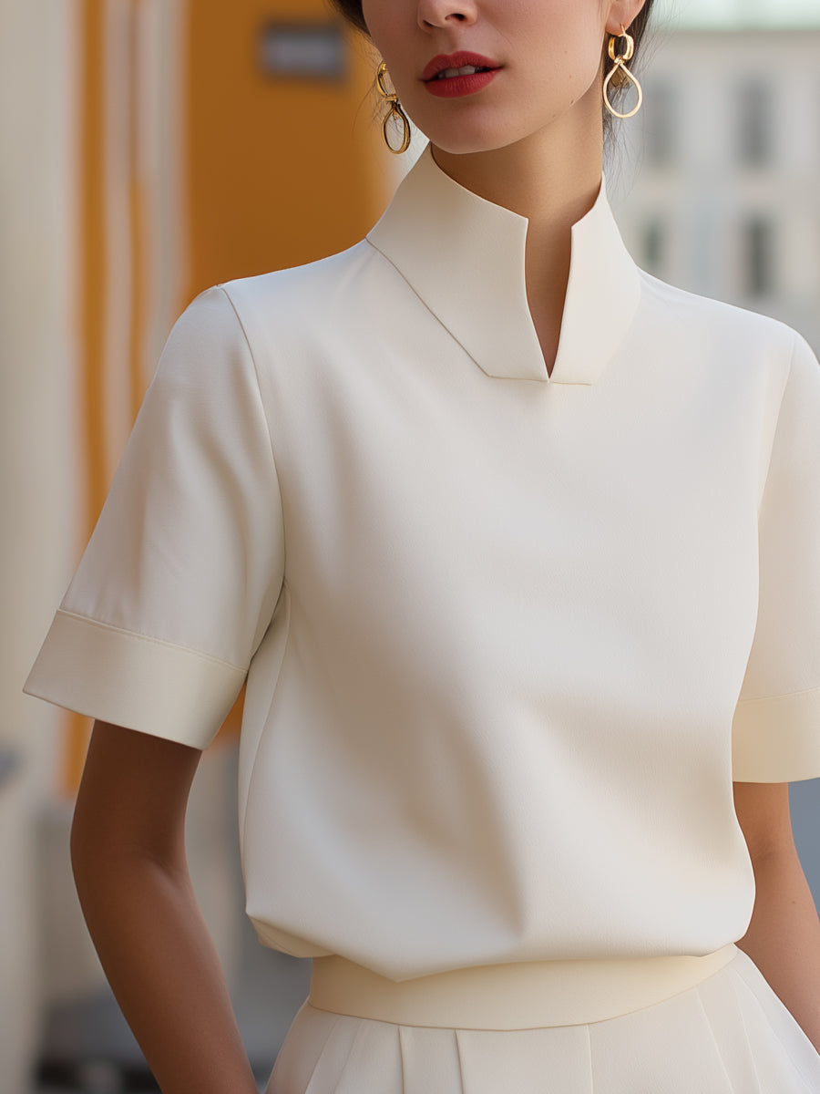 Margot | Stand Collar Blouse