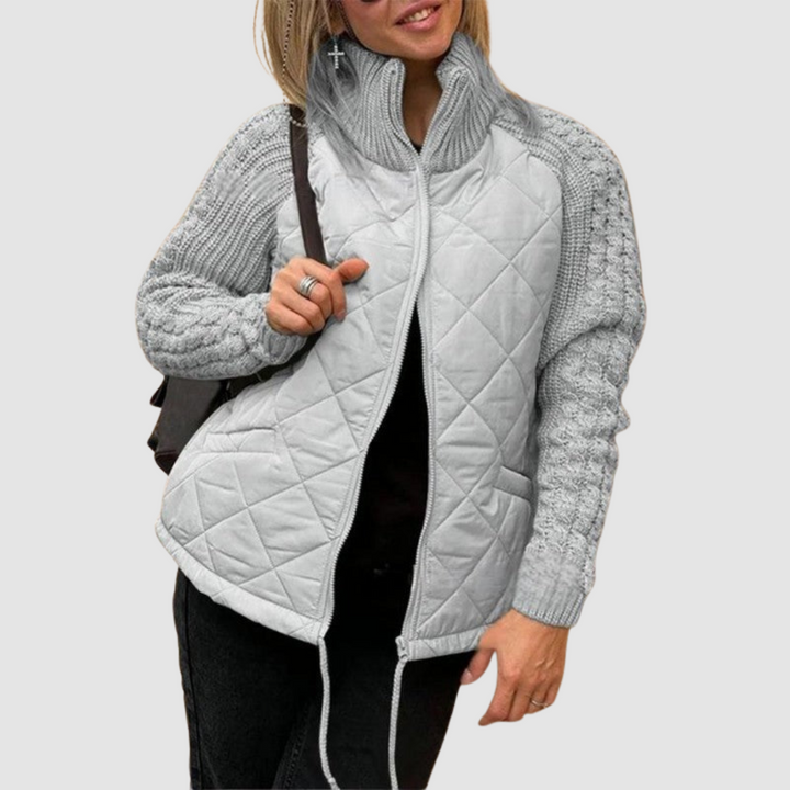 Carina | Wool Patchwork Down Jacket