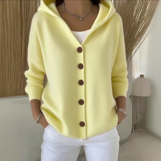 Zoe | Soft Hooded Knit Cardigan