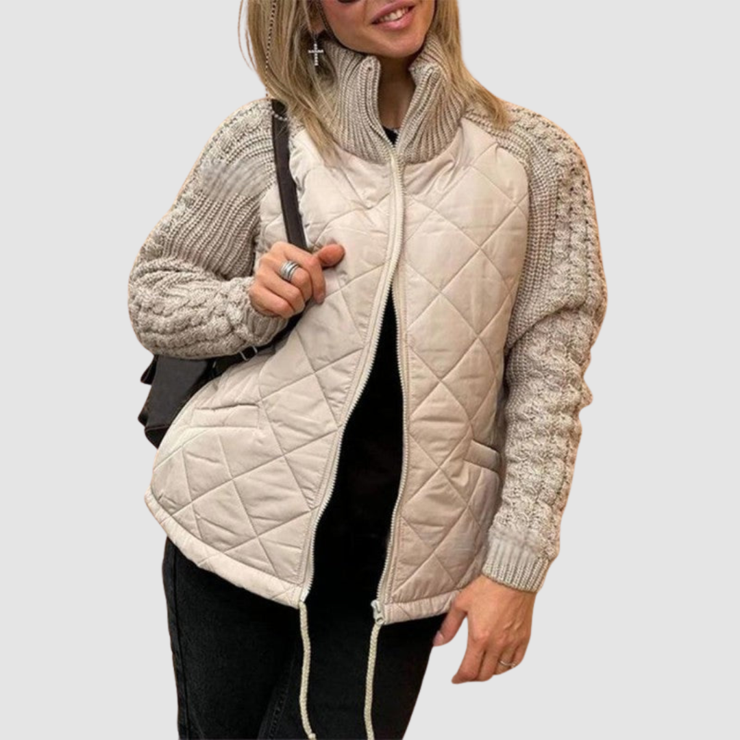 Carina | Wool Patchwork Down Jacket