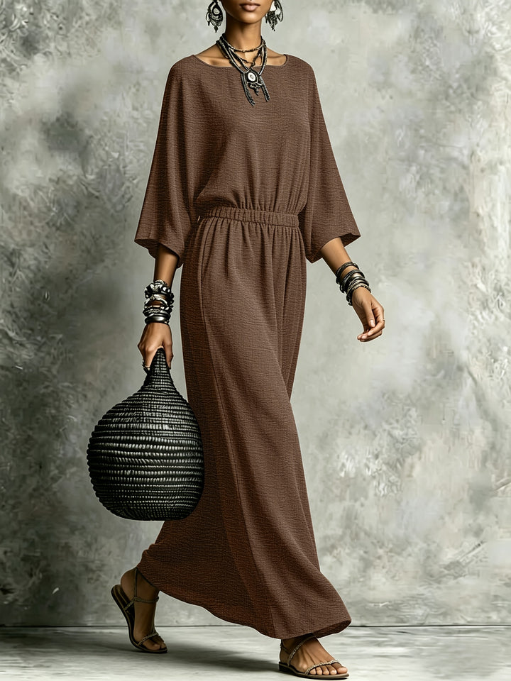 Matilda | Elastic Waist Maxi Dress with Pockets