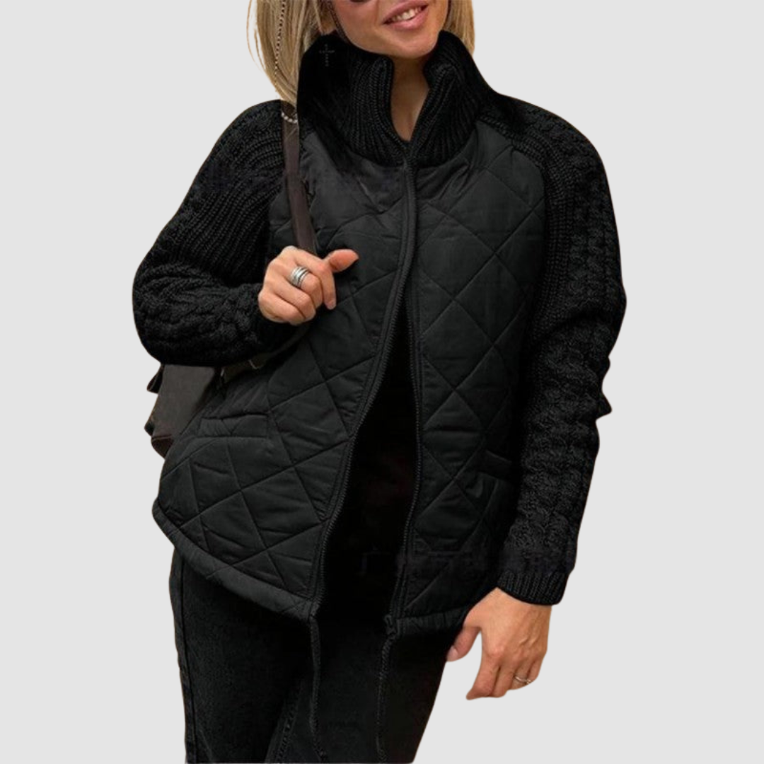 Carina | Wool Patchwork Down Jacket