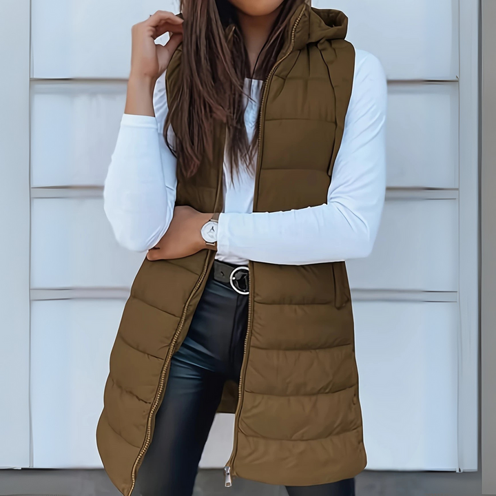 Mitchelle | Casual Long Sleeveless Puffer Vest