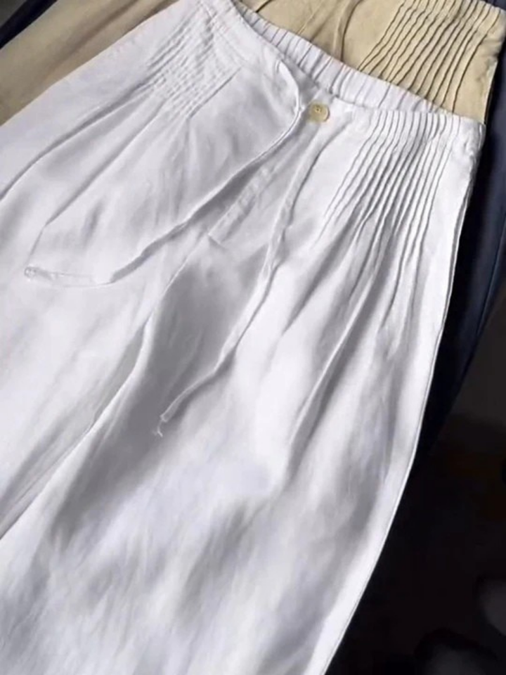 Isa | Wide Leg Pants White
