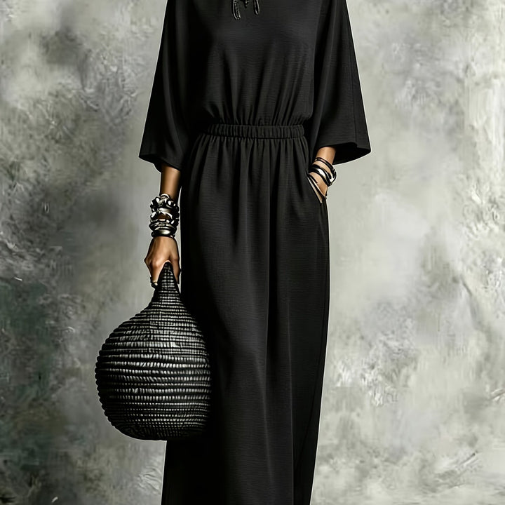 Matilda | Elastic Waist Maxi Dress with Pockets