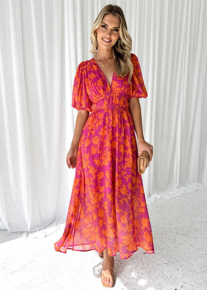 Ossie | Floral Midi Dress