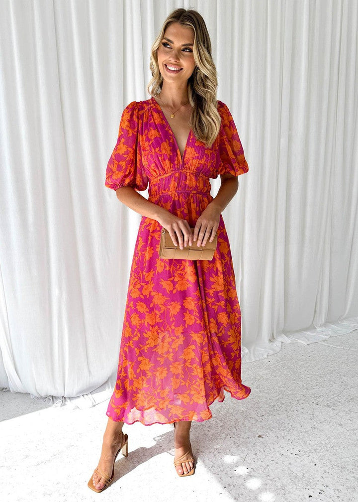 Ossie | Floral Midi Dress