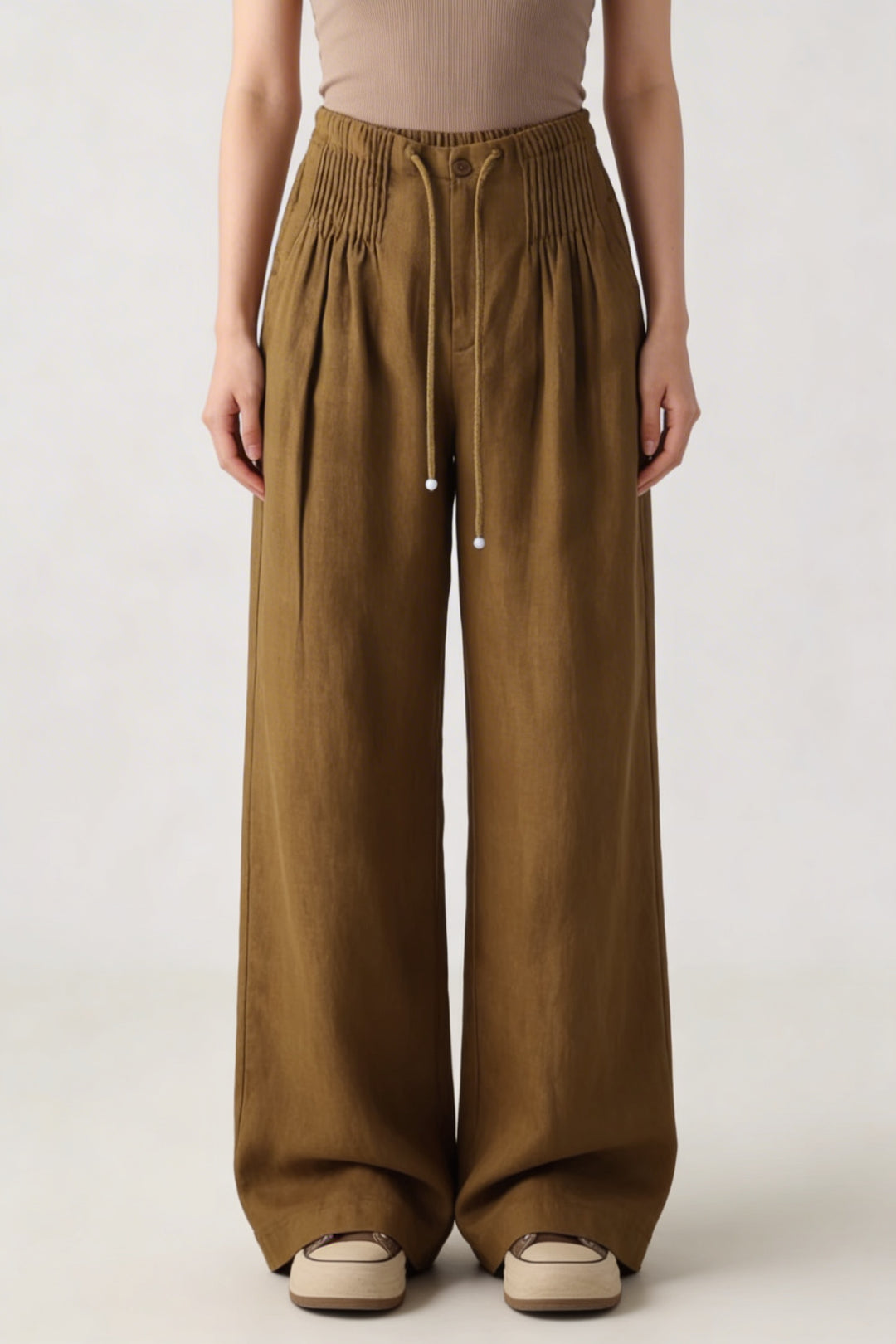 Isa | Wide Leg Pants Khaki