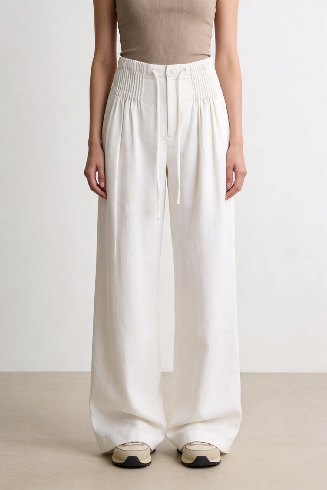 Isa | Wide Leg Pants White