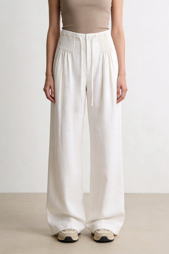 Isa | Wide Leg Pants White