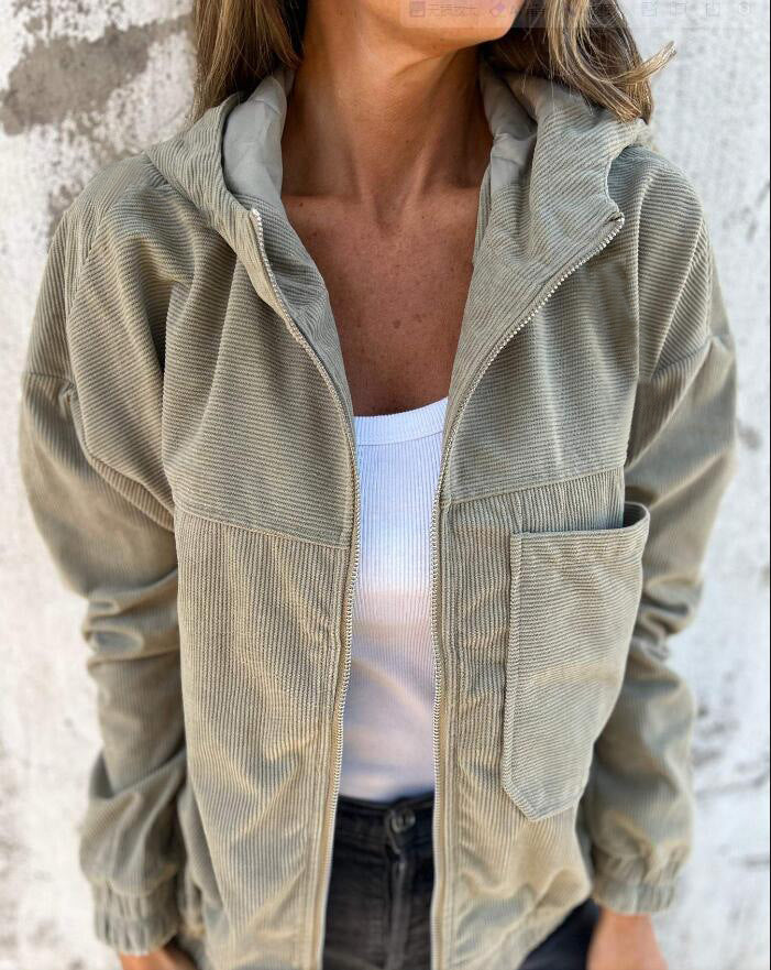 Eloisa | Corduroy Zip-Up Jacket