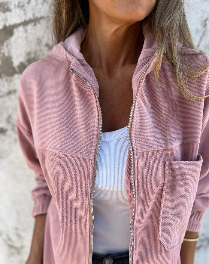 Eloisa | Corduroy Zip-Up Jacket