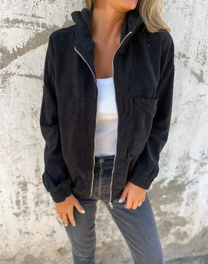 Eloisa | Corduroy Zip-Up Jacket