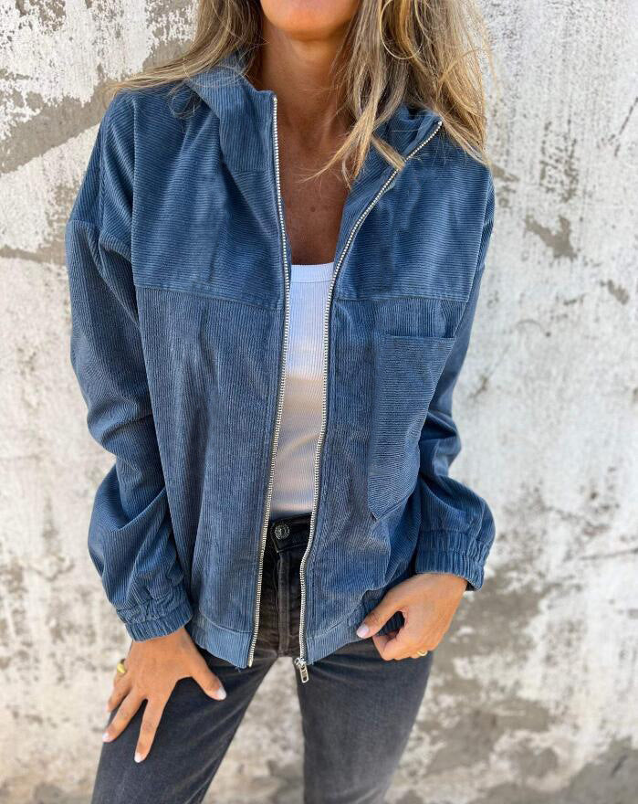 Eloisa | Corduroy Zip-Up Jacket