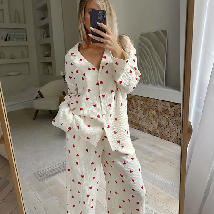 Maura | Heart Pajama Set