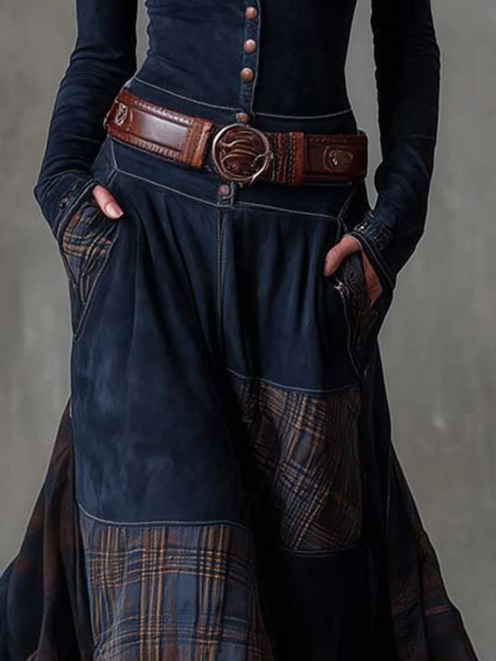Zoë | Vintage Plaid Maxi Dress
