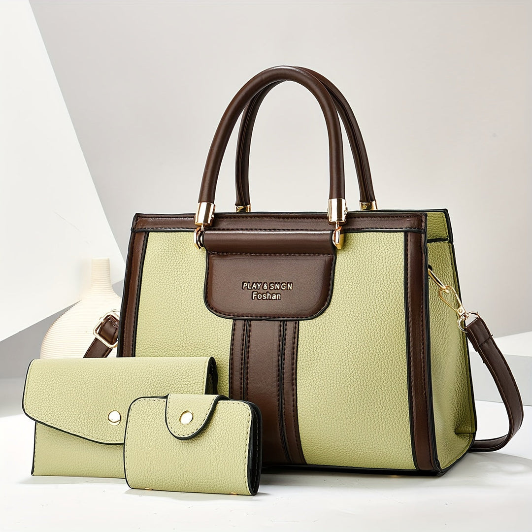 Luna™ | Elegant 3-Piece Leather Bag Set