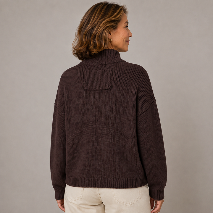 Augusta | Stand Collar Button Cardigan