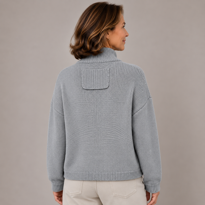 Augusta | Stand Collar Button Cardigan