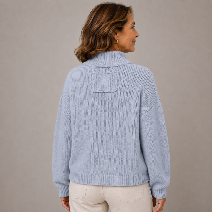 Augusta | Stand Collar Button Cardigan