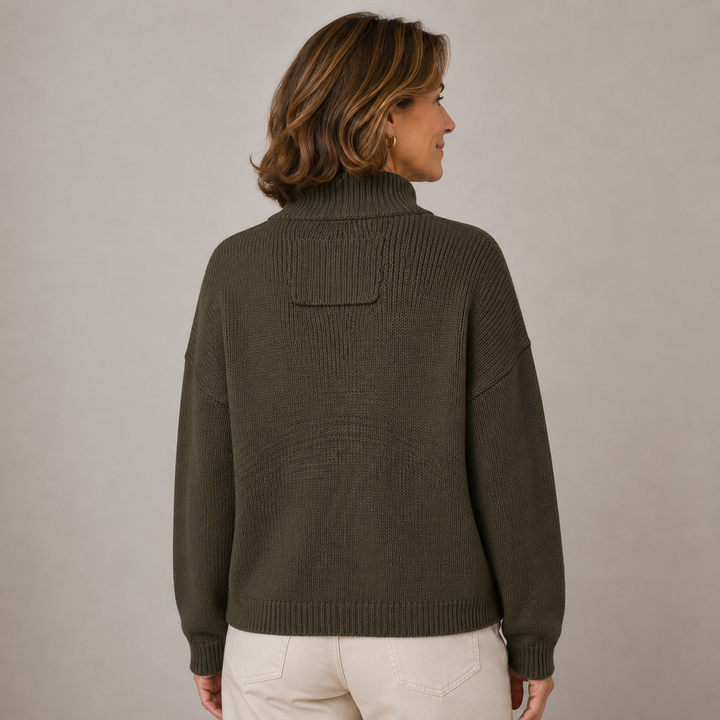 Augusta | Stand Collar Button Cardigan