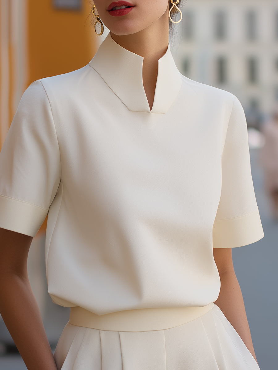 Margot | Stand Collar Blouse