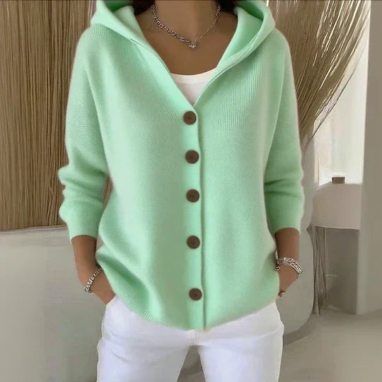Zoe | Soft Hooded Knit Cardigan