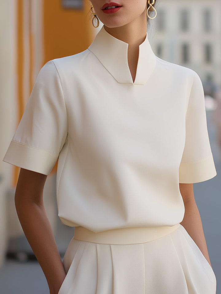 Margot | Stand Collar Blouse