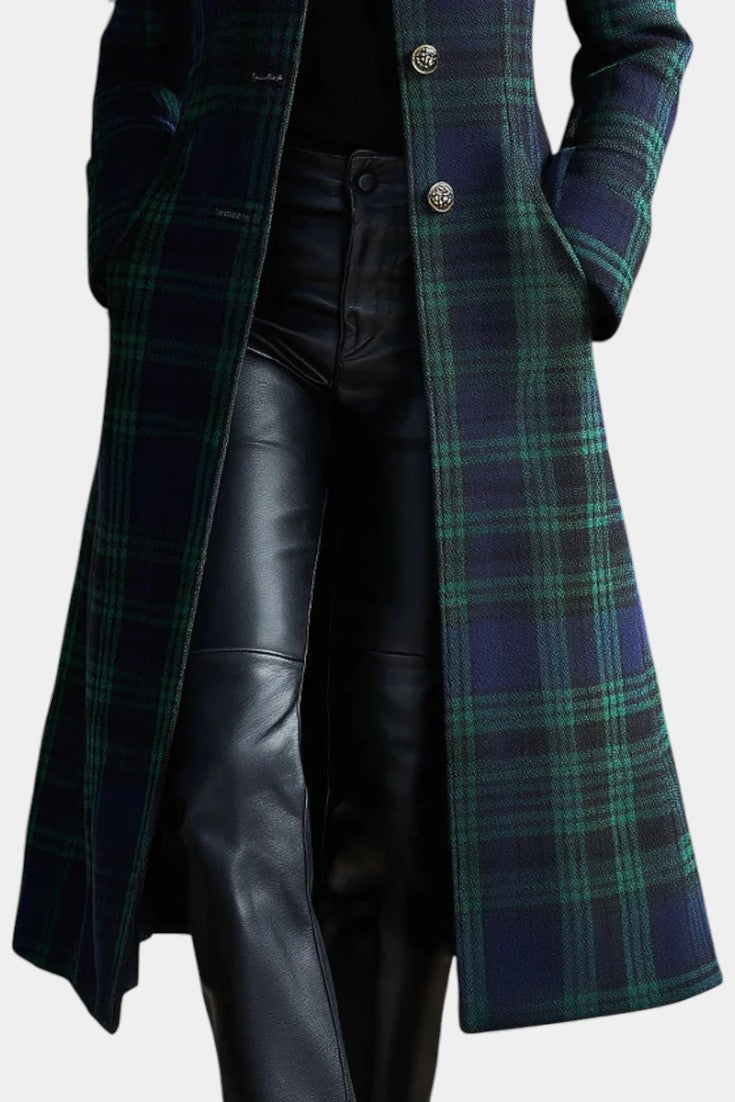 Glendine | Elegant Plaid Coat