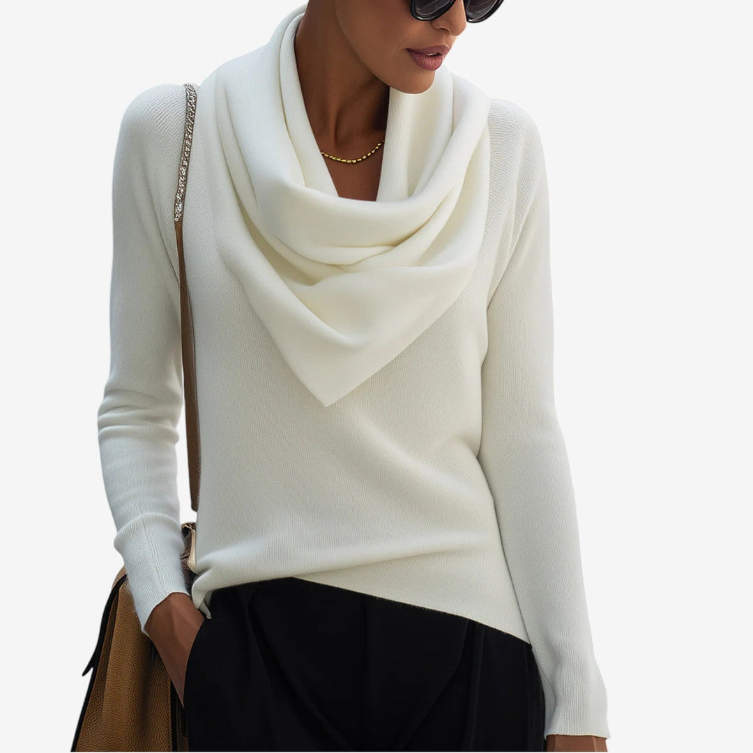 Paola | Draped Neck Sweater