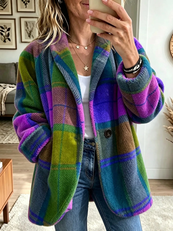 Jenneke | Checkered Fleece Jacket