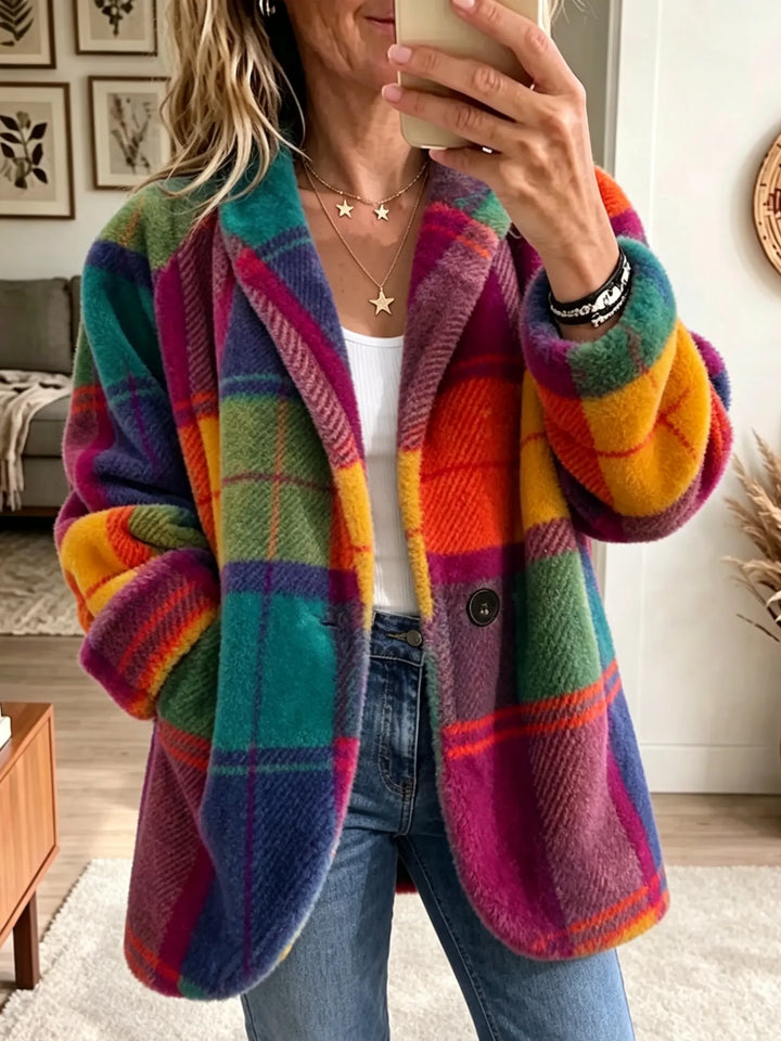 Jenneke | Checkered Fleece Jacket