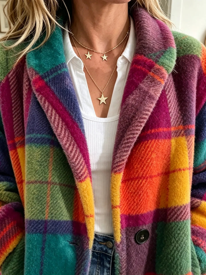 Jenneke | Checkered Fleece Jacket
