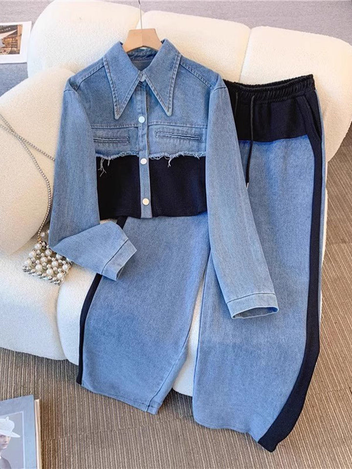 Harriet | Cropped Jacket and Wide-Leg Pants Set