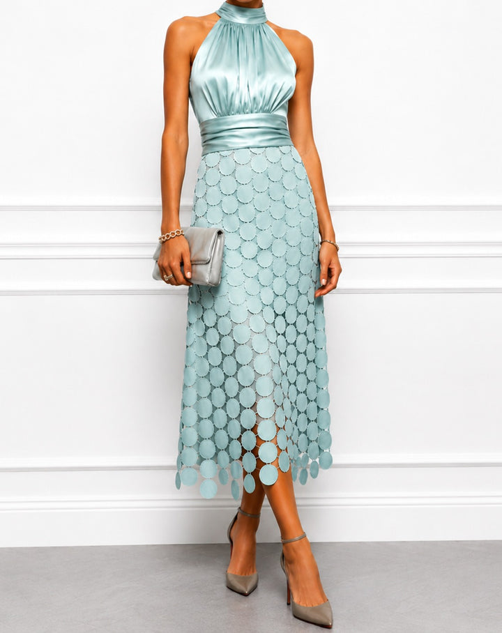 Vanesa Midi Dress in Turquoise