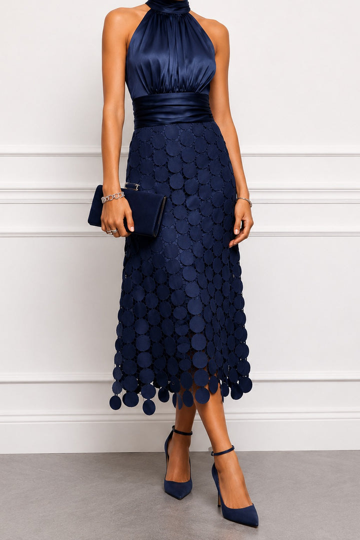 Vanesa Midi Dress in Blue